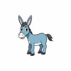 donkey animal cartoon vector