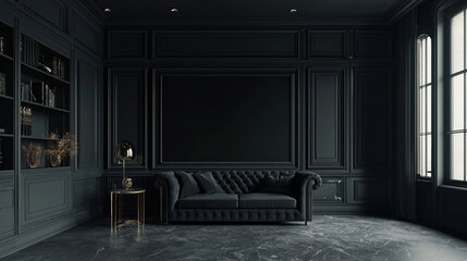A minimalist luxurious dark background