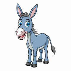donkey animal cartoon vector