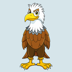 Naklejka premium bald eagle cartoon