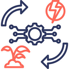 Transformation line color icon