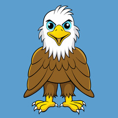 eagle cartoon waving