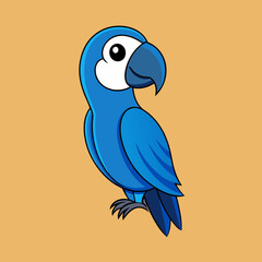 blue macaw vector art