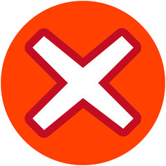 Obraz premium Cross Sign X icon