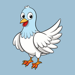 dove cartoon vector illustration