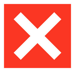 Fototapeta premium Cross Sign X icon