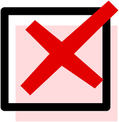 Obraz premium Cross Sign X icon