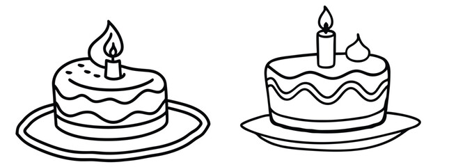 birthday cake with candles