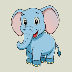 Fototapeta premium baby elephant cartoon