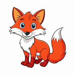 Fototapeta premium red fox cartoon