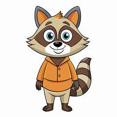 raccoon cartoon vector