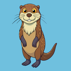 otter  cartoon vector