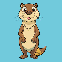 otter  cartoon vector