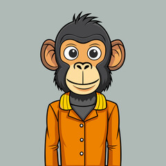 cartoon chimpanzee