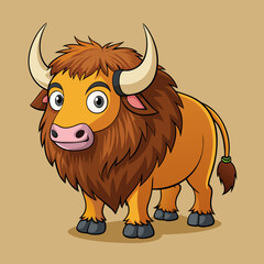 bison  cartoon vector