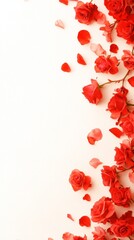 Obraz premium Elegant red roses and leaves design in vintage style perfect for personal messages