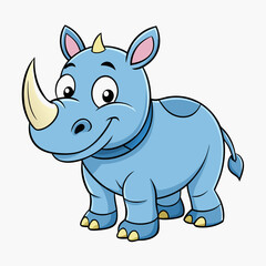 rhinoceros cartoon vector