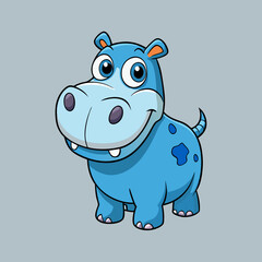 hippopotamus  cartoon vector