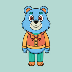 teddy bear cartoon vector