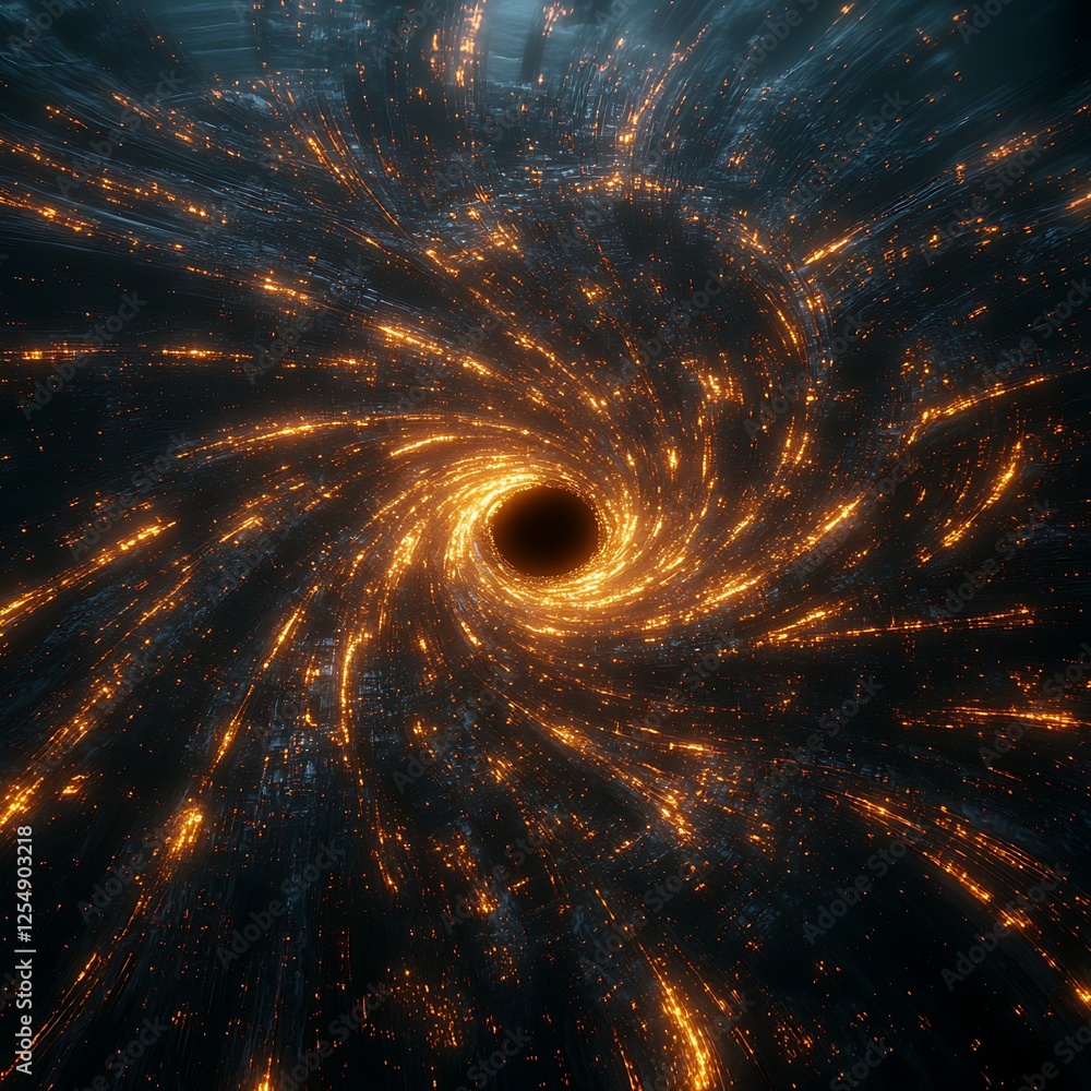 Aufkleber abstract swirl of light energy vortex through space time continuum visual representation art