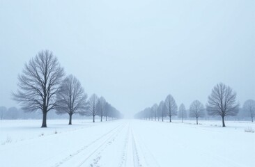 Serene Winter Landscape in Manitoba