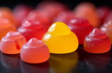 Vibrant Gummy Candy Celebration Scene