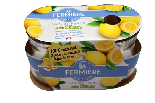 4 yaourts au citro de la fermi&egrave;re