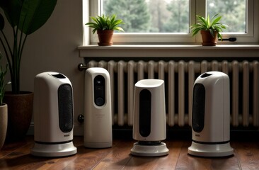 Cozy Living Room with Modern Space Heaters