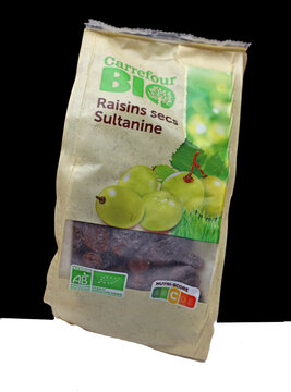 sac de raisins secs bio de Carrefour