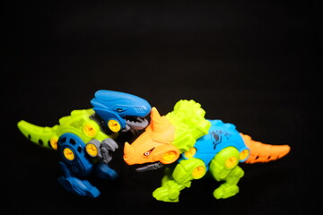 Modular Dinosaur Toy - Colorful Building Blocks T-Rex