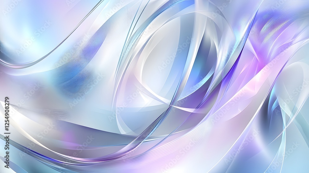 Poster abstract digital artwork features smooth flowing lines and colors