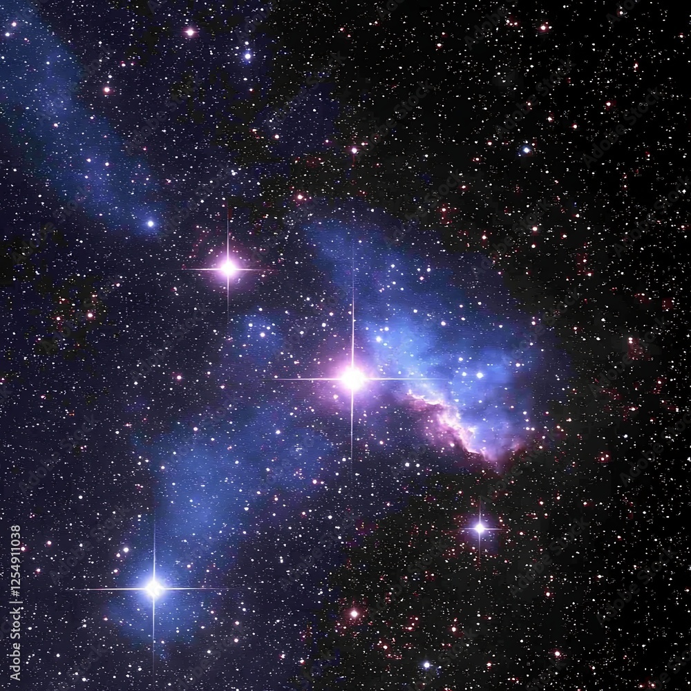 Aufkleber celestial canvas cosmic starfield and nebula array deep space exploration and astronomical marvels
