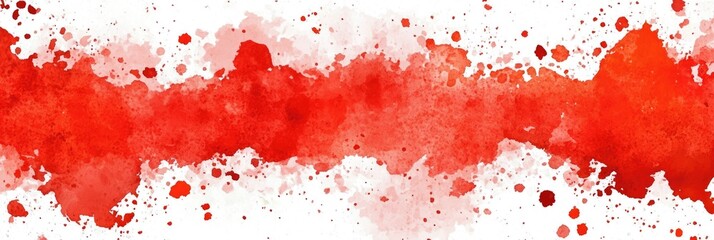 Obraz premium Red watercolor splash banner design