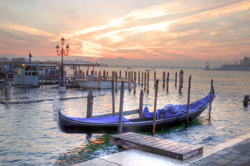 Gondola at Dusk Venice