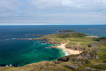 Aerial View of Boyeeghter Bay, County Donegal, Ireland