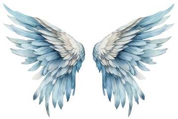 Fototapeta premium Elegant watercolor angel wings illustration