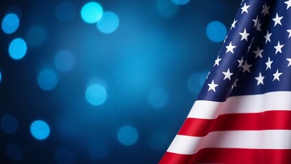 American flag backdrop