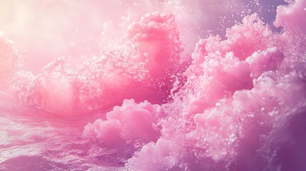 Fototapeta premium Pink water surface, digitally edited from a photo