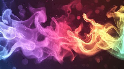 Obraz premium Realistic fire with smoke reflection on a transparent background. Colorful vector design. 