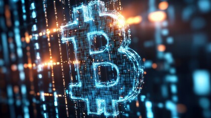 Futuristic Cryptocurrency Network Visualization