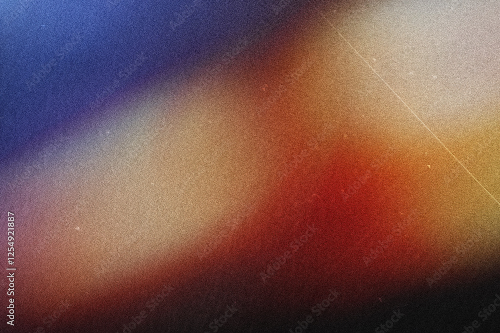 Aufkleber abstract grainy noisy gradient background brown orange glowing gradient wave dark backdrop banner po