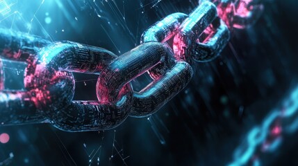 Futuristic Blockchain Network Interconnection Abstract