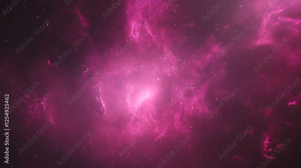Poster cosmic dreams a universe of nebula in abstract pink hues and sparkling star field backgrounds