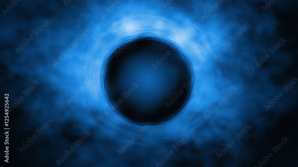 Poster cosmic eclipse deep space phenomena exploration of gravity and celestial body event horizon visualiz