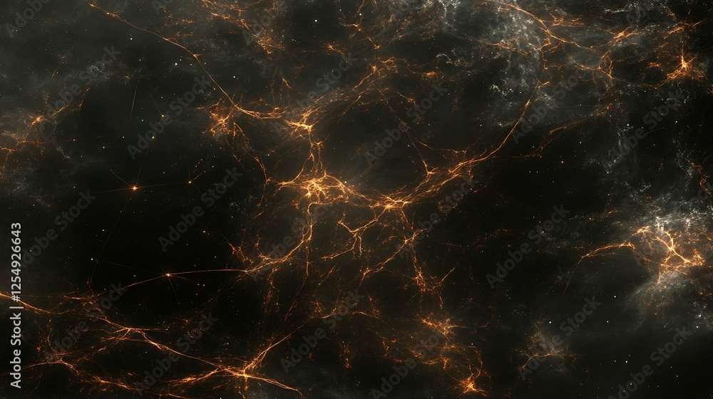Poster cosmic filament network structures of galaxies with golden threads in a universe of mystery