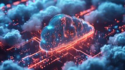 Cloud Computing Visualization with Tech Inspiration