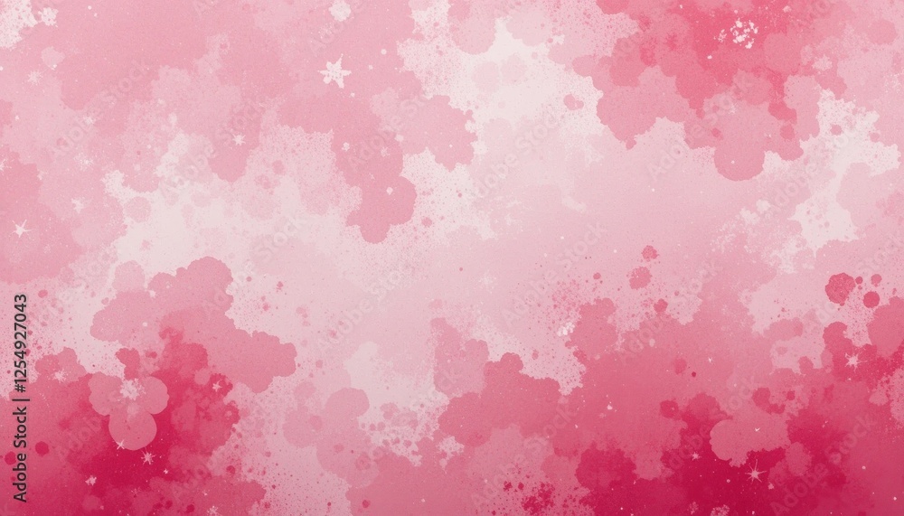 Poster abstract pink background with flowing paint and soft wave patterns