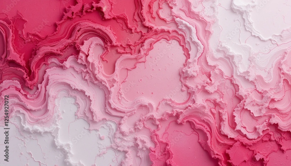 Poster abstract pink background with flowing clay and soft wave patterns