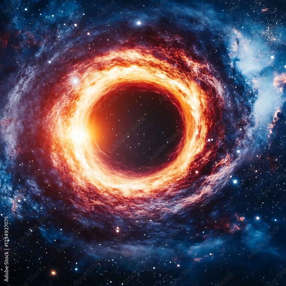 Poster cosmic gateway portal to another dimension in space with nebula and stars stellar galaxy region