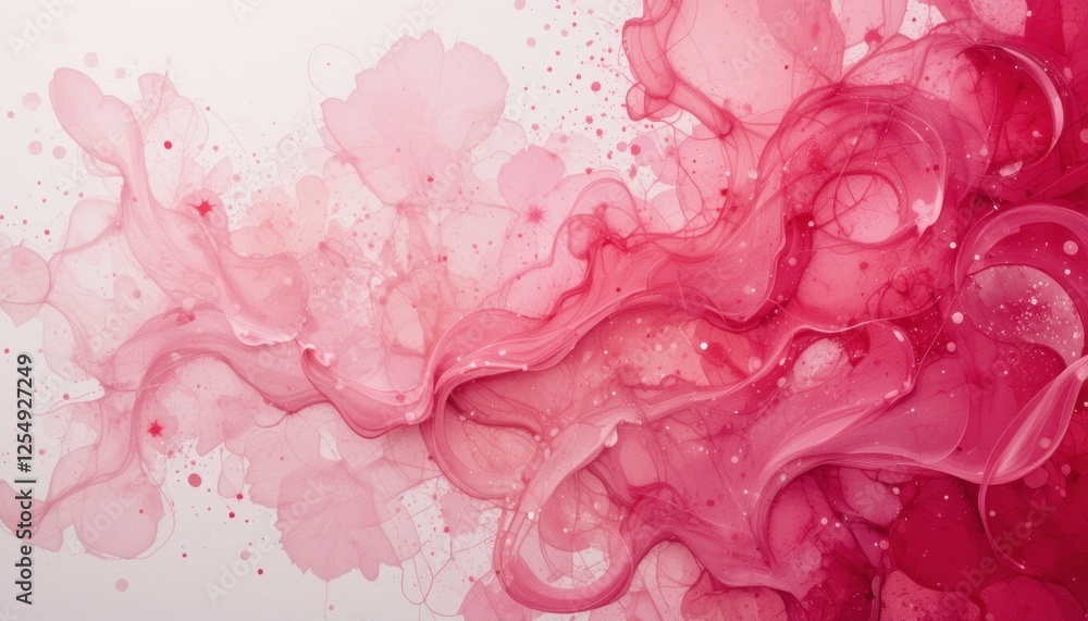 Poster abstract pink background with flowing clay and soft wave patterns